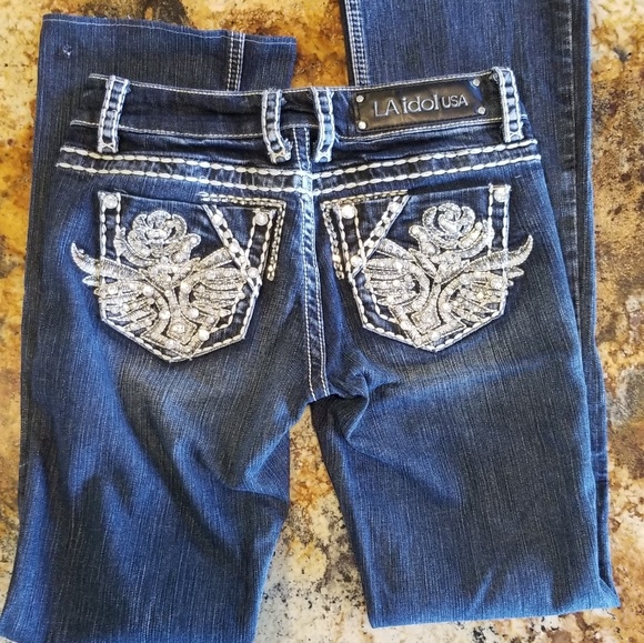 L.A. idol Denim - L.A. Idol USA Dark Denim Bootcut Sz 0